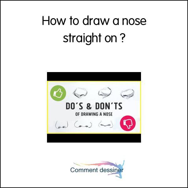 How to draw a nose straight on